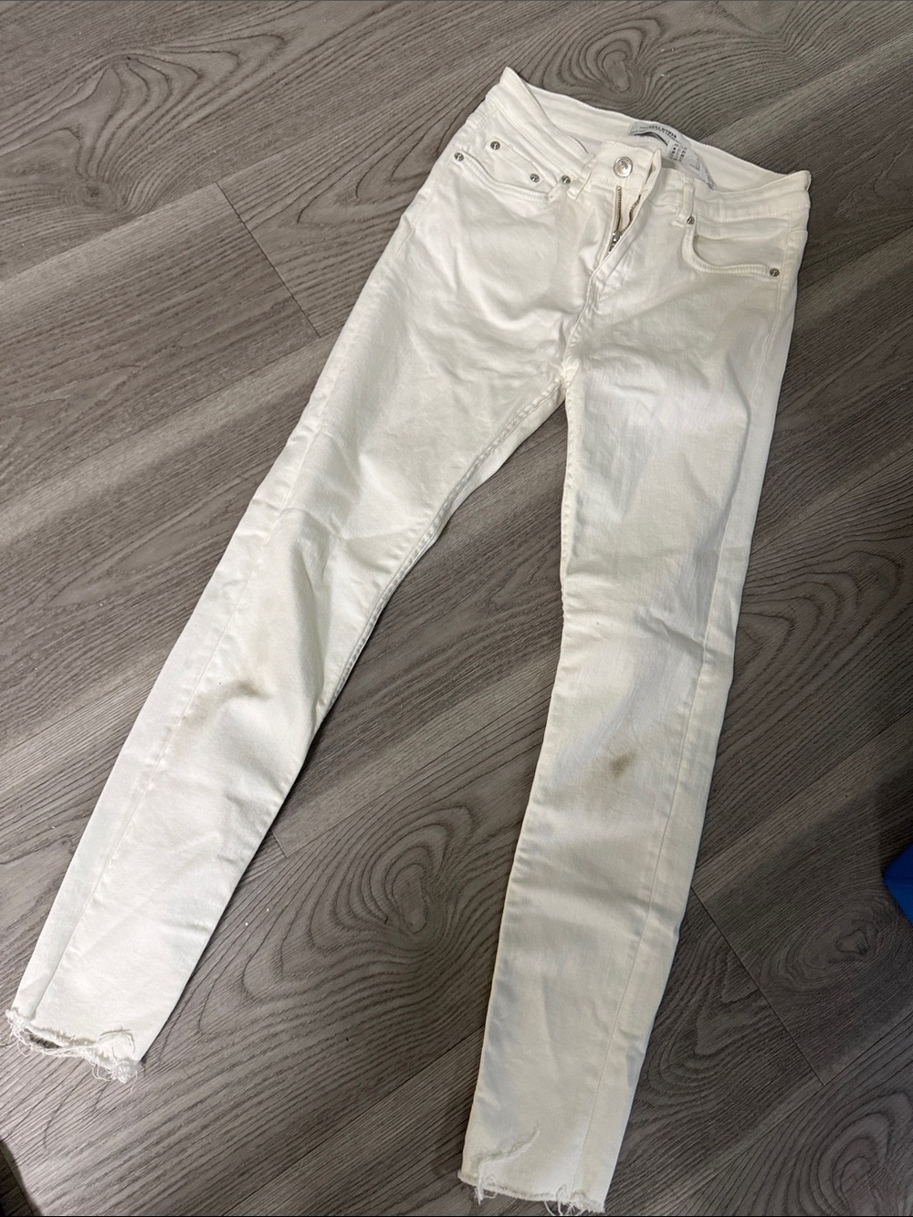 Zara Men's White Skinny Jeans